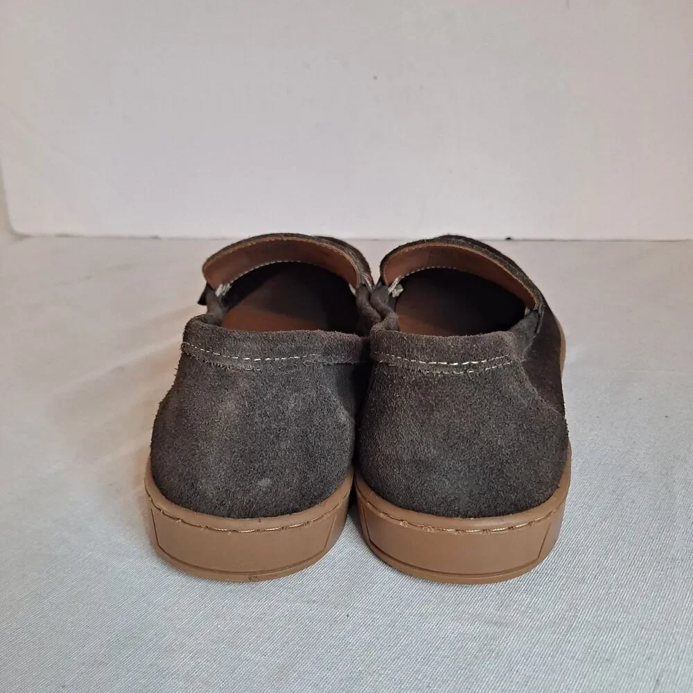 Dockers Mens 10M Vaughn Suede Leather Casual Slip-On Penny Loafer Shoe Brown